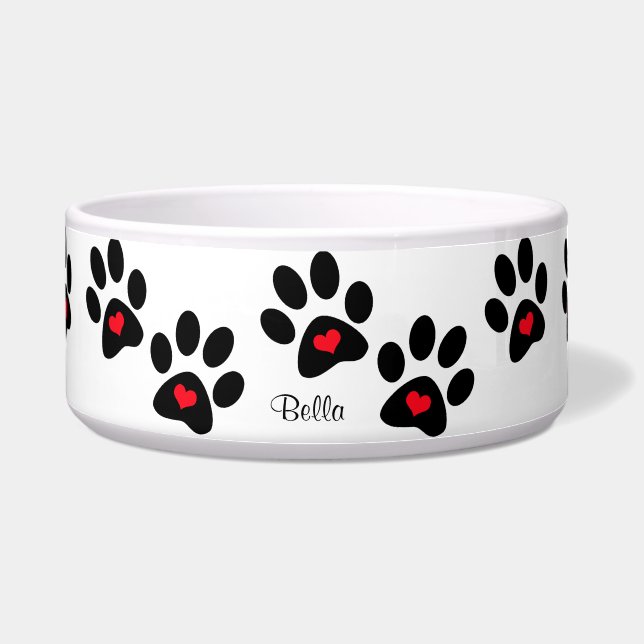 Hearts And Pawprints Bowl (Front)
