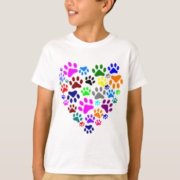 Hearts And Paws T-shirt by mitmoo3 at Zazzle