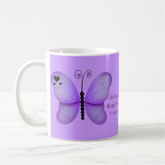 Hearts and Purple Butterflies Quote Mug