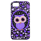 hearts and purple owl