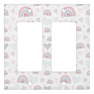 Hearts and Rainbows Light Switch Cover