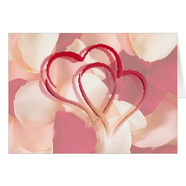 hearts and rose petals cards (Front Horizontal)