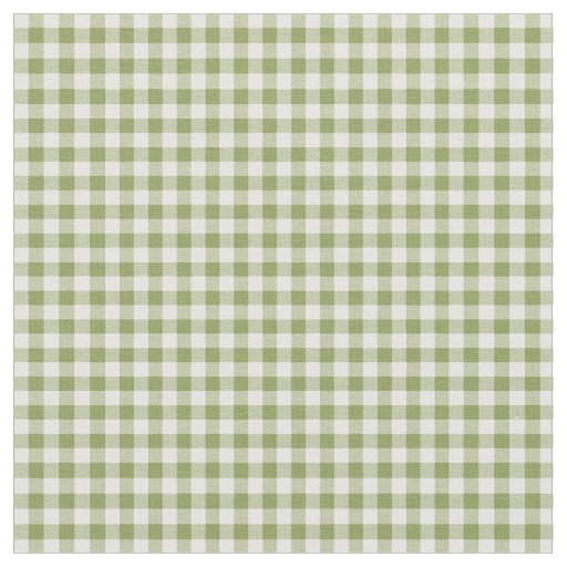 Green Gingham Fabric 