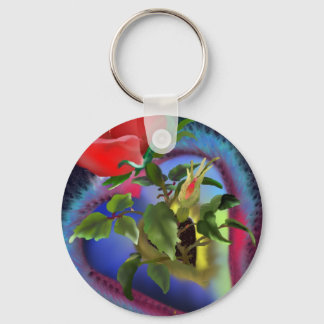 Hearts and Roses Keychain