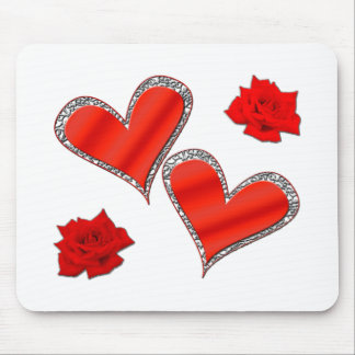Hearts and Roses Mouse Pad