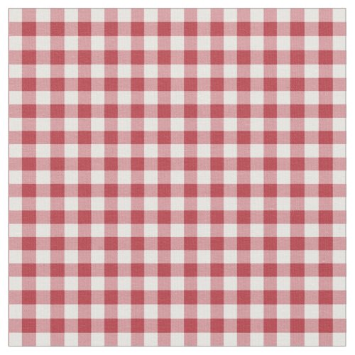 Hearts and Roses Red Check Gingham Fabric