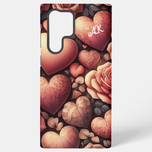 Hearts and Roses Samsung Galaxy S22 Ultra Case