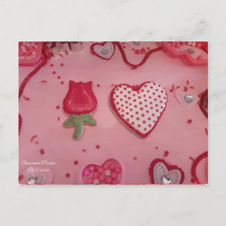 Hearts and Roses Sugar Cookies from Gourmet Treats Postcard