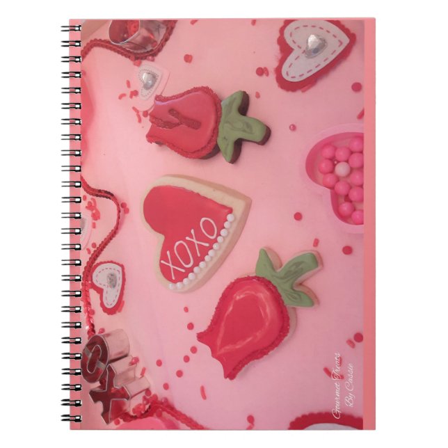 Hearts and Roses Sugar Cookies Notebook (Front)