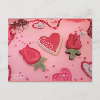 Hearts and Roses Sugar Cookies Postcard