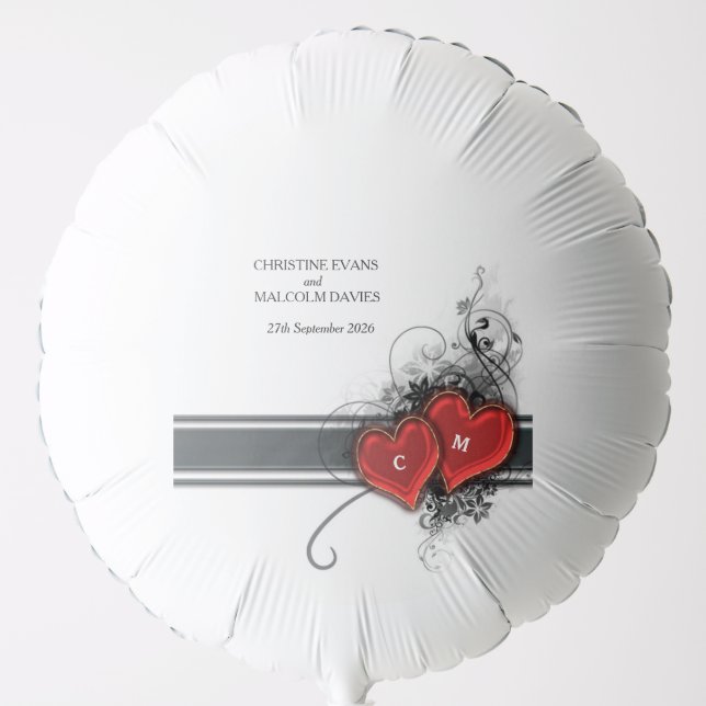 Hearts and Scrolls Balloon (Front)