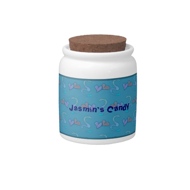 Hearts and Snakes Customizable Candy Jar (Front)