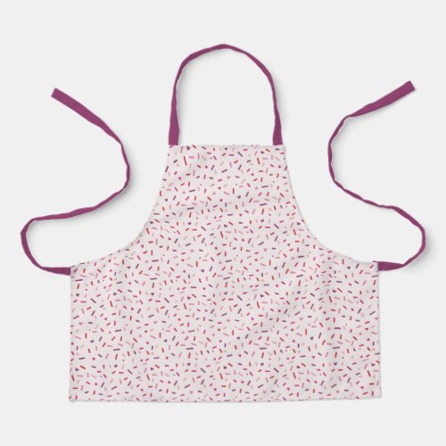 Hearts and sprinkles cute pink red purple apron