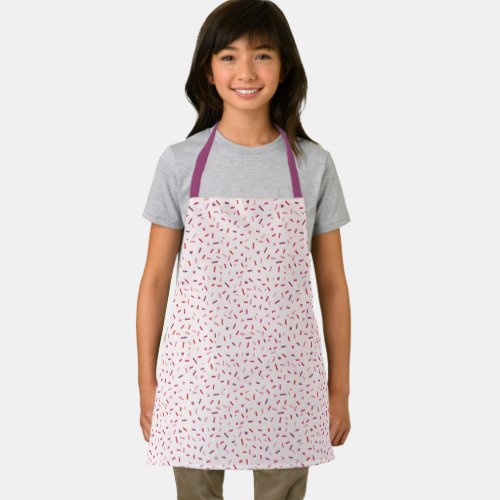 Hearts and sprinkles cute pink red purple apron