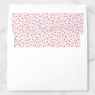 Hearts and sprinkles pink purple red Valentine's Envelope Liner