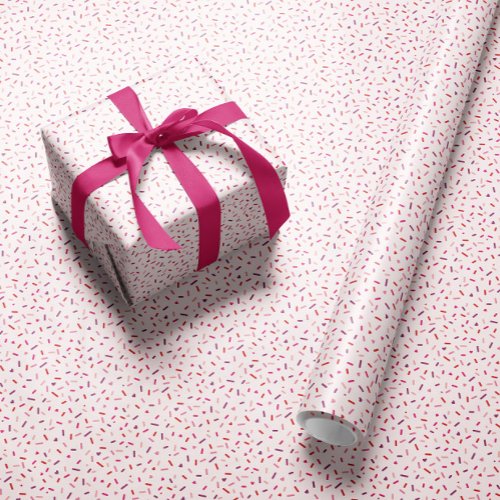 Hearts and sprinkles pink purple red Valentines Wrapping Paper