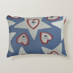 Hearts and Stars Accent Pillow
