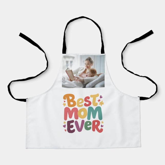 Hearts and Stars Best Mom Ever Apron (Front)