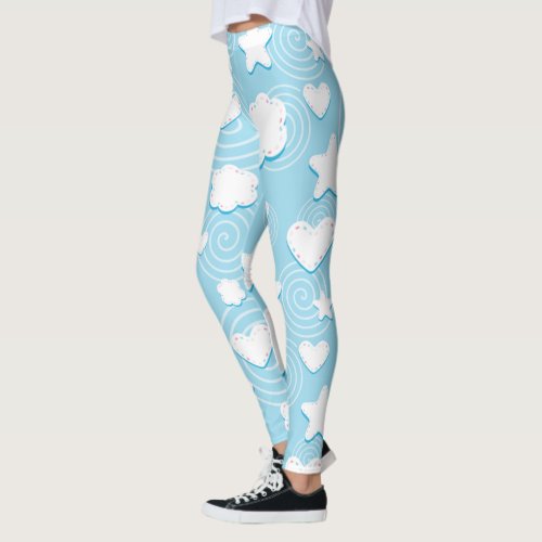 Hearts And Stars Patch Leggings