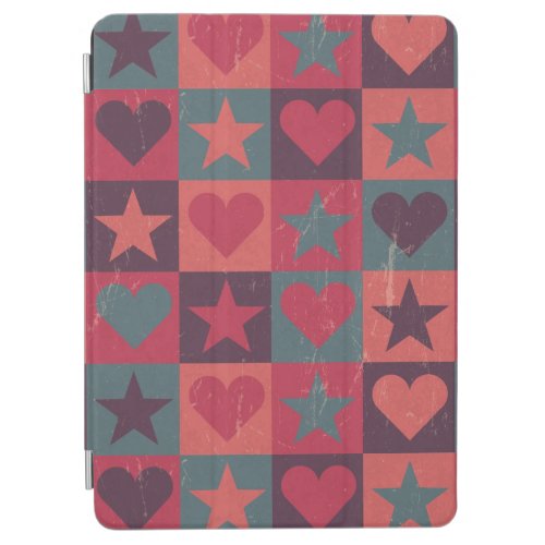 Hearts And Stars Pattern Pink iPad Air Cover