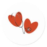 Hearts and Stethoscope Stickers