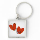 Hearts and Stethoscope T-shirts and Gifts Keychain