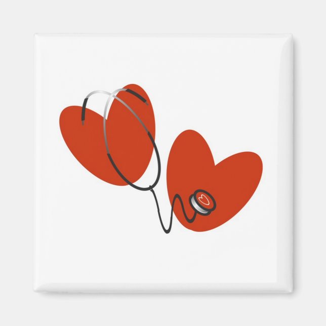 Hearts and Stethoscope T-shirts and Gifts Magnet (Front)