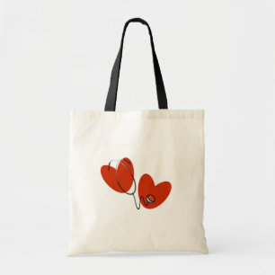 Hearts and Stethoscope T-shirts and Gifts Tote Bag