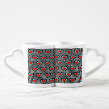 Hearts and Stripes Lovers' mug