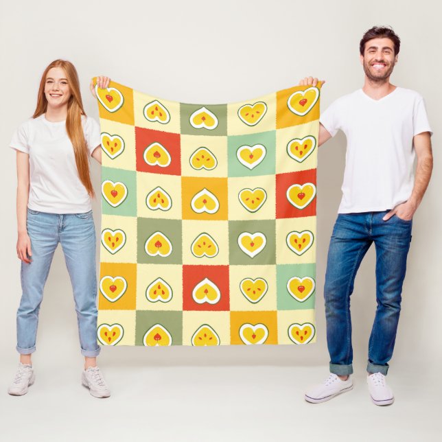 Hearts Apples Fleece Blanket (In Situ)