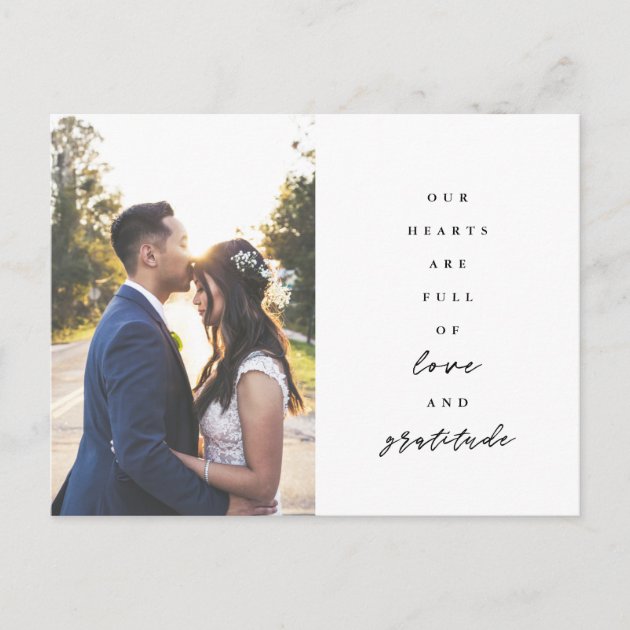 Details about   Personalised Photo Wedding Thank You Cards with looped beach hearts envs 50 