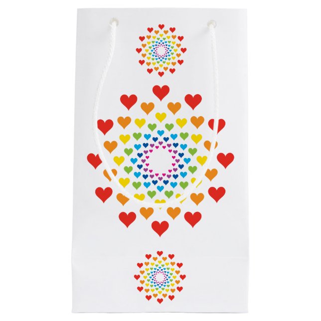 Hearts around hearts small gift bag (Front)