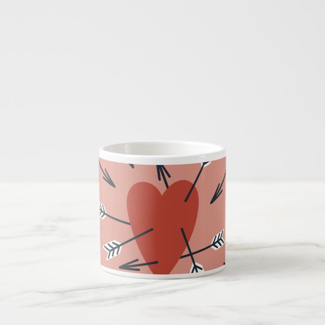 Hearts arrows hand-made. espresso cup (Front)