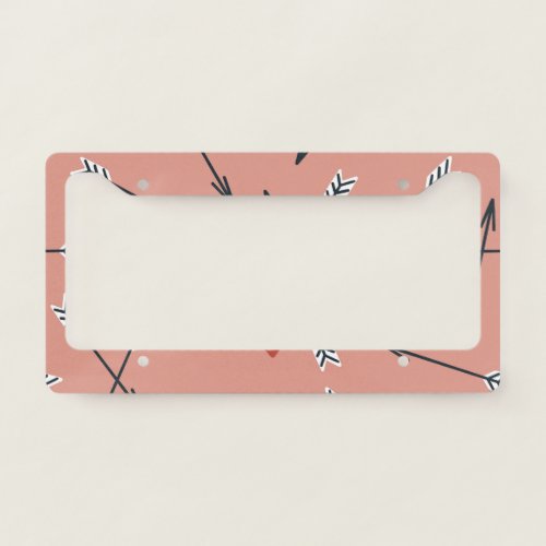 Hearts arrows hand_made license plate frame