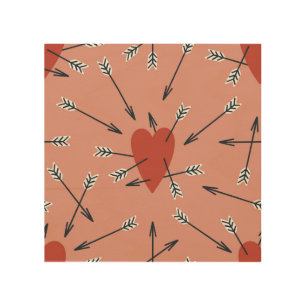 Hearts arrows hand-made. wood wall art