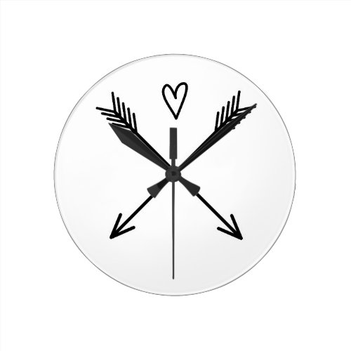 Hearts & Arrows Round Clock
