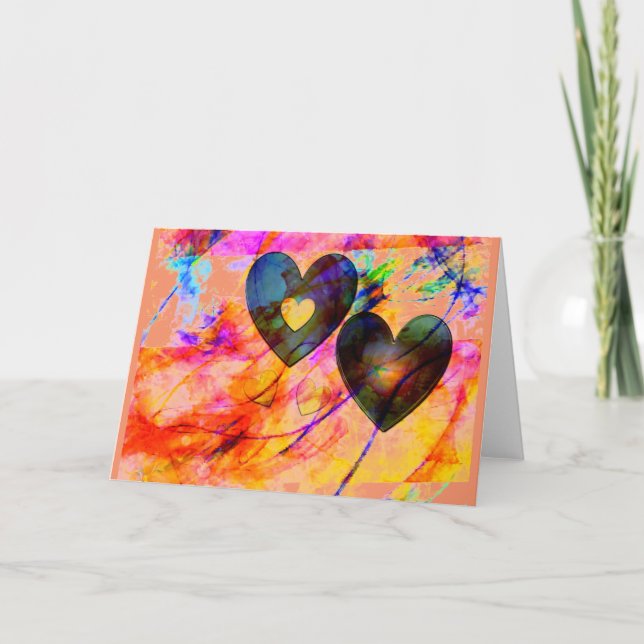 Hearts at Sunrise Holiday Card (Front)