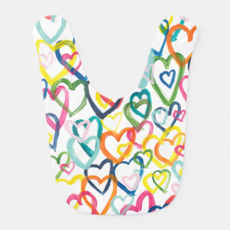 Hearts Baby Bib