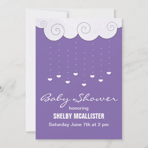 Hearts Baby Shower Invitations