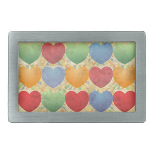 Hearts background belt buckle