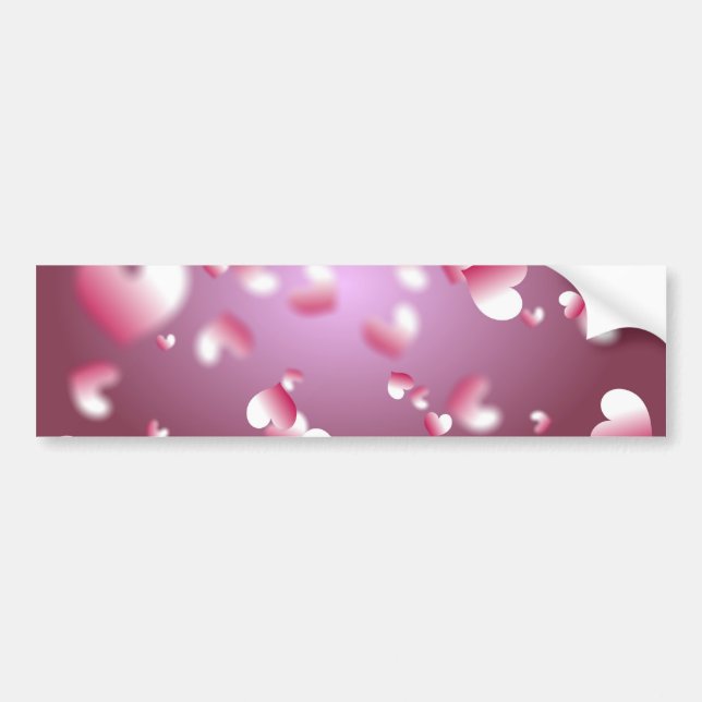 Hearts Background Bumper Sticker (Front)