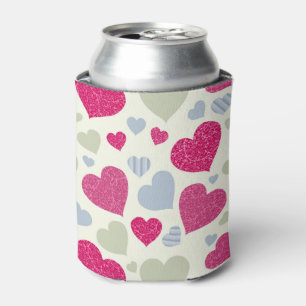 Hearts Background Can Cooler