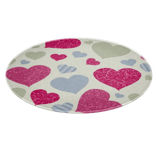 Hearts Background Cutting Board (Corner)