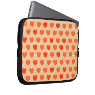 Hearts background, laptop sleeve
