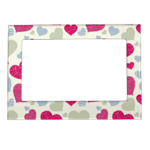 Hearts Background Magnetic Picture Frame