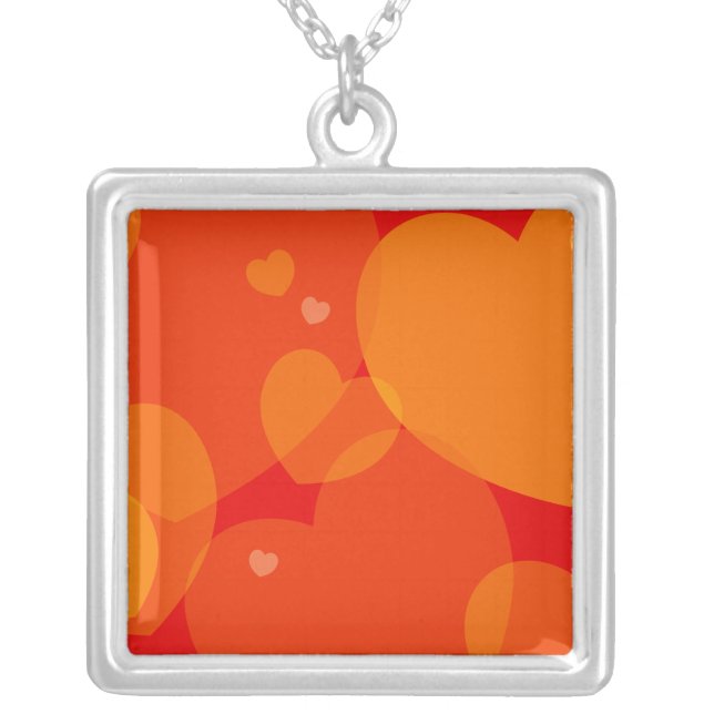 Hearts background, necklace (Front)