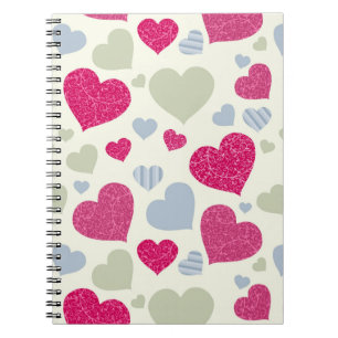 Hearts Background Notebook