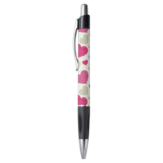 Hearts Background Pen (Top (Vertical))