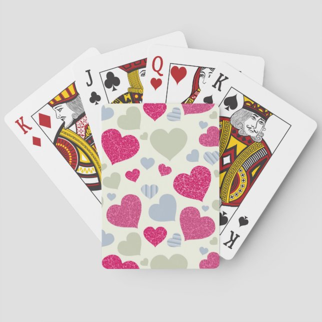 Hearts Background Poker Cards (Back)