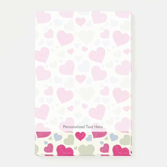 Hearts Background Post-it Notes (Front)